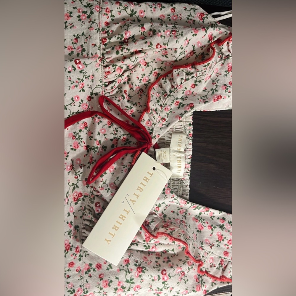 Thirty Thirty LA Floral Dress with Red Trim - Picture 3 of 3